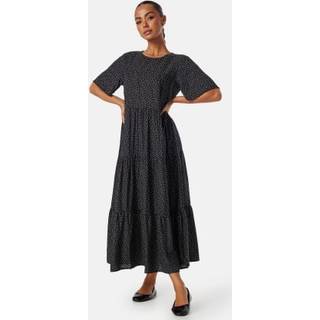 Butterfly Sleeve Viscose Midi Dress