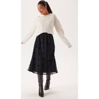 3D Flower Midi Skirt