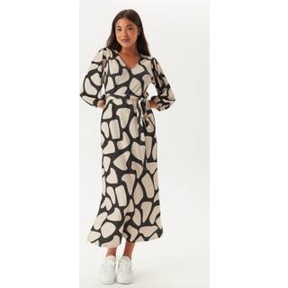Structured Puff Sleeve Midi Dress