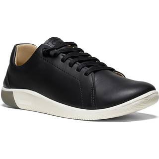 Keen Women's KNX Leather Sneaker Black/Star White, 40