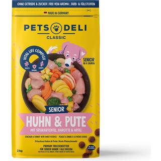 Pets Deli Senior tørfoder med kylling og kalkun, sød kartoffel, gulerod og æble 78.33 DKK/1 kg