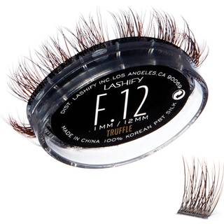 Lashify Fluffy 12mm Gossamer DIY ?jenvippeforl?ngelser Genopfyld tr?ffelfarve let falske vipper for at tilf?je fylde og dimension