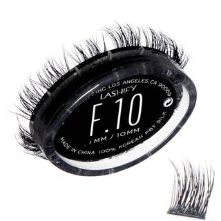 Lashify Fluffy 10mm Gossamer ?jenvippeforl?ngelser genopfyld sort let DIY falske vipper for at tilf?je fylde og dimension