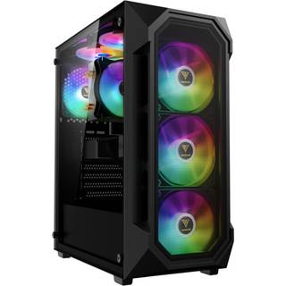 Gamdias ATX Mid Tower Gaming Computer PC CASE HEPLERET Glass indbygget 4x 120mm Argb Case Fans Front Airflow Mesh op til 6x120mm fans 340mm GPU/V