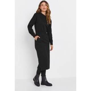 Lts Tall Black Sweatshirt Midi Dress 10 Lts | Tall Women's Midi Dresses