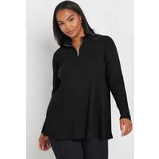 Yours Curve Quarter Zip Rib 100% Bomuld TopEU 50-52 (UK 22-24)