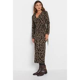 Lts Tall Brown Leopard Print Wrap Dress 22-24 Lts | Tall Women's Midaxi Dresses