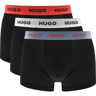 HUGO Herren Trunks schwarz Baumwolle & Mix Gemustert