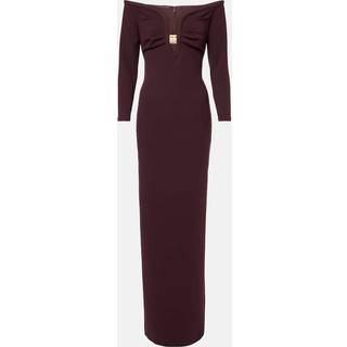 Roland Mouret Embellished cady gown - brown - XXS