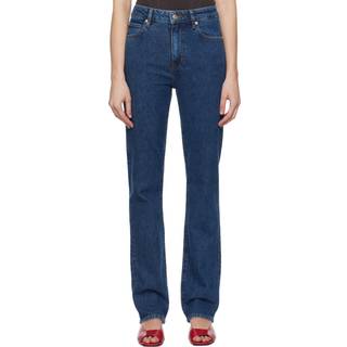 Frame The Ruler high-rise straight jeans - blue - 26