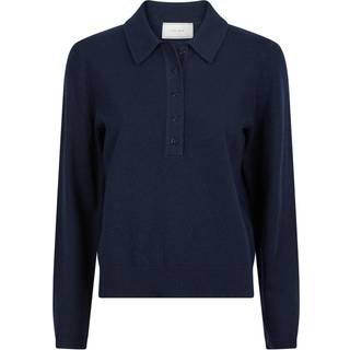 Neo Noir - Genea Knit Polo Blouse 163891 - Navy