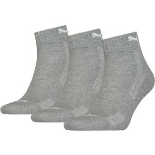 Puma 3-pak Cushioned Quarter Sock - Grey - Str 35/38