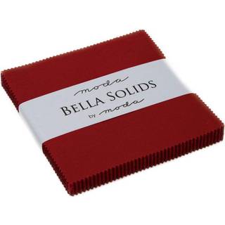 Bella Solids Country Red Moda Charm Pack af Moda Fabrics; 42-5 """" Quilt-firkanter