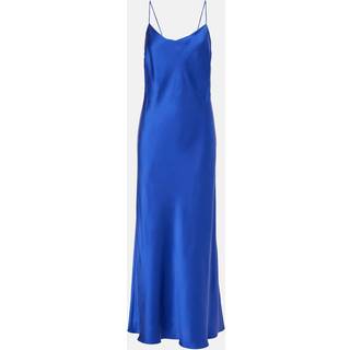 Asceno Lyon silk charmeuse slip dress - blue - XS