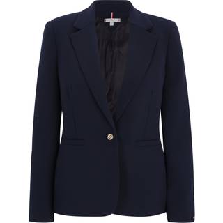 Slim Fit Single Breasted Crepe Blazer