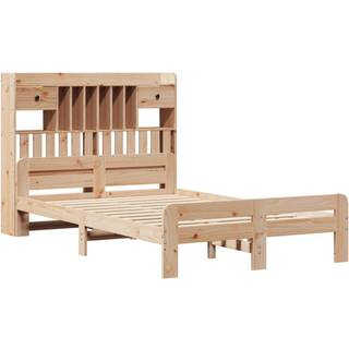 Seng Med Reol Uden Madras 90X190 Cm Massivt Fyrretræ - Naturfarvet / 135 x 190 cm