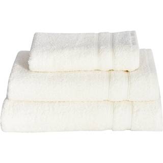 Håndklæde - 50x100 cm - Hvidt - 100% Bomuld - Frotte håndklæde fra Borg Living