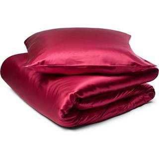 Silke sengetøj 200x220 cm - Mørk pink sengetøj til dobbeltdyne - 100% morbærsilke - By Borg