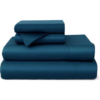 Cozy House Collection 100 % Rayon afledt af bambus Senget?jss?t - K?lende ?ndbart silkebl?dt 4-delt senget?jss?t med dyb lomme (King Royal Blue)