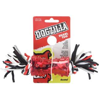 Petmate 30891 Dogzilla Tee Tug Pet Leget?j Medium R?d/Sort/Gr? og Hvid