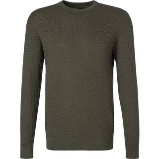 bugatti Herren Pullover grün unifarben