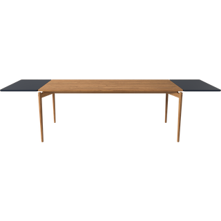 bruunmunch PURE Dining Table L190 inkl. 2 Tillægsplader Oak Natural Oil & Black MDF