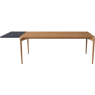 bruunmunch PURE Dining Table L190 inkl. 1 Tillægsplade Oak Natural Oil & Black MDF