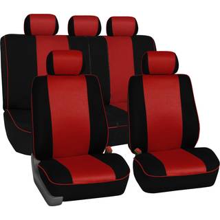 FH Group Full Set Cloth Car Seat Covers - Universal Fit Low Bager