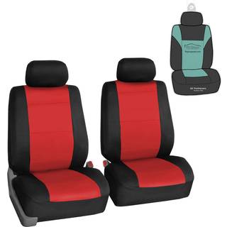 FH Group Car Seat Covers Neoprene Front Set med gave - universel pasform til bilerbiler og SUV'er (r?d) FB083102