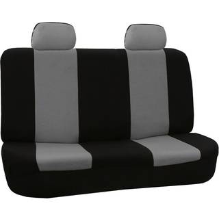 FH Group Automotive Solid Bench Car Seat Cover Flat Cloth bageste s?t Let at installere - Universal Fit for Cars Trucks & SUVS (Gray) FB050012