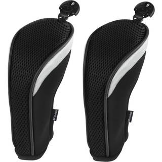 Andux -pakke med 2 (alle samme st?rrelse) Mesh Golf Hybrid Club Head Covers med urskive nr. Tags sort/sort