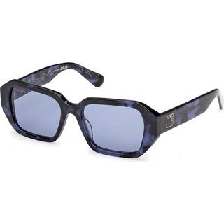 MAX&Co Kvinde MO0126 55V Solbriller Acetat Havana Blå Geometrisk Normal