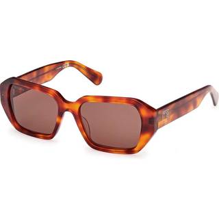 MAX&Co Kvinde MO0126 53E Solbriller Acetat Havana Brun Geometrisk Normal
