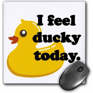 3Drose LLC 8 x 8 x 0,25 tommer musepude Jeg f?ler Ducky i dag gummiand (MP_163771_1)
