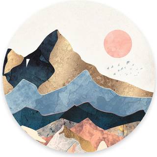 Armanza Mouse Pad Sunrise Mountain Mouse Pad Cute Lille Round Mousepad til b?rbar Pontor Desk vandt?t ikke-skridsig gummi Base Computer Mouse Pad