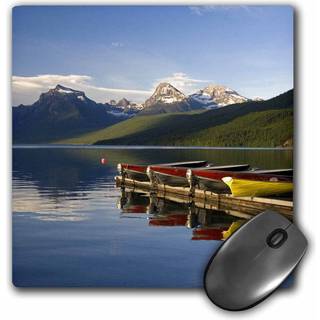 3Drose 8 x 8 x 0,25 tommer Mouse Pad Lake McDonald Glacier National Park Montana (MP_92039_1)
