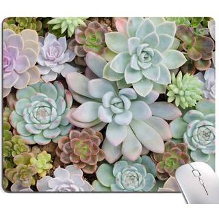 Armanza Mouse Pad Cute Succulent Cactus Plants Mouse Pads Square Washing Cloth Personaliseret musem?tte med design Gaming Office Home Nold-Slips
