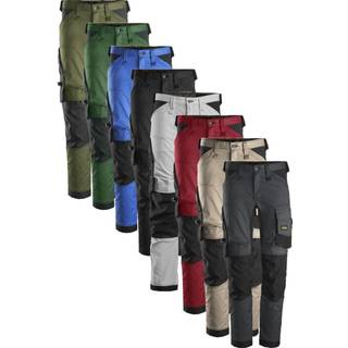 Snickers 6341 allroundwork, stretch bukser khaki/sort 244