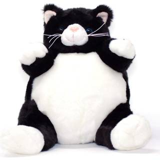 Unipak sort og hvid plumpee cat plush leget?j 9 tommer h?j