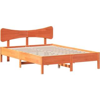 Sengeramme Uden Madras Massivt Fyrretræ - Gyldenbrun / 120 x 200 cm