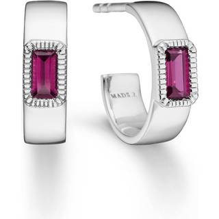 Mads Z Indigo ørestikker i sølv med granat