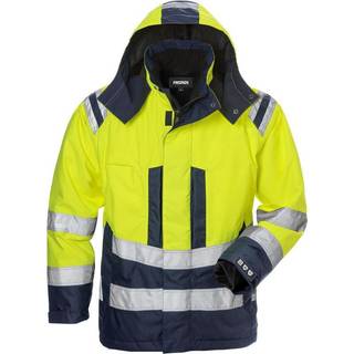 Fristads 126547 Hi Vis Airtech® Vinterjakke dame kl.3 4037 GTT / Arbejdsjakke Hi-Vis gul/Marine 3XL