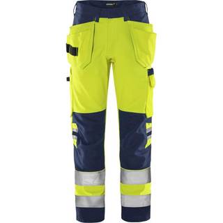 Fristads 131981 HiVis Green Håndværkerbuks kl.2 2641 GPLU Hi-Vis gul/Marine C52