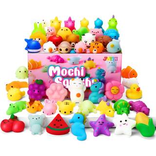 JOYIN Mochi squishy legetøjssæt – 25 tilfældige mini mochi squishies til børn, festgaver og stresslindring, søde kawaii godteposefyld