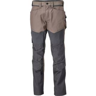 MASCOT CUSTOMIZED arbejdsbukser med knælommer, mørk sand/stengrå - 82C42