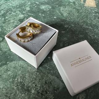 ANNEBRAUNER Zirconia Hoops 18K Guldbelagt