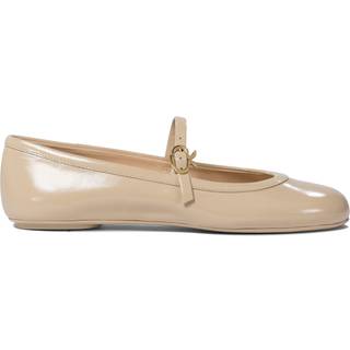 Gianvito Rossi Carla patent leather Mary Jane flats - beige - EU 37