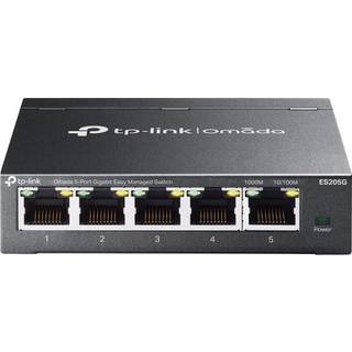 TP-LINK ES205G New Omada 5-Port Gigabit Easy Managed Switch 5x 10/100/1000Mbps RJ45 ports Easy to Use: Supports plug-and-play for instant connectivity