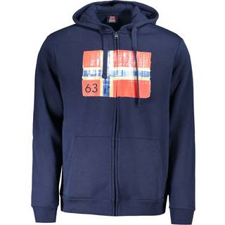 Norway 1963 Blue Cotton Men Hooded Sweater