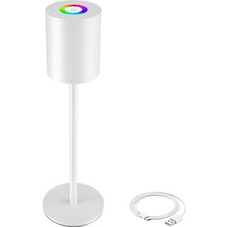 Bordlampe Corly, LED, 7 lysfarver, dæmpbar - hvid